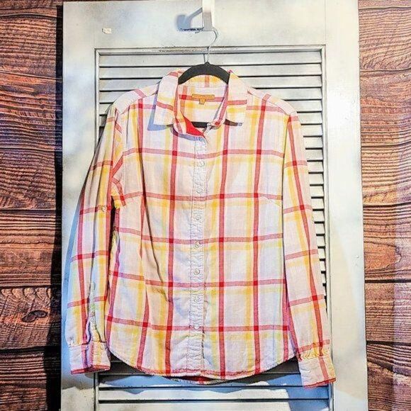 Anthro Jach’s Girlfriend Lg Double Layer Button Up - Picture 9 of 10